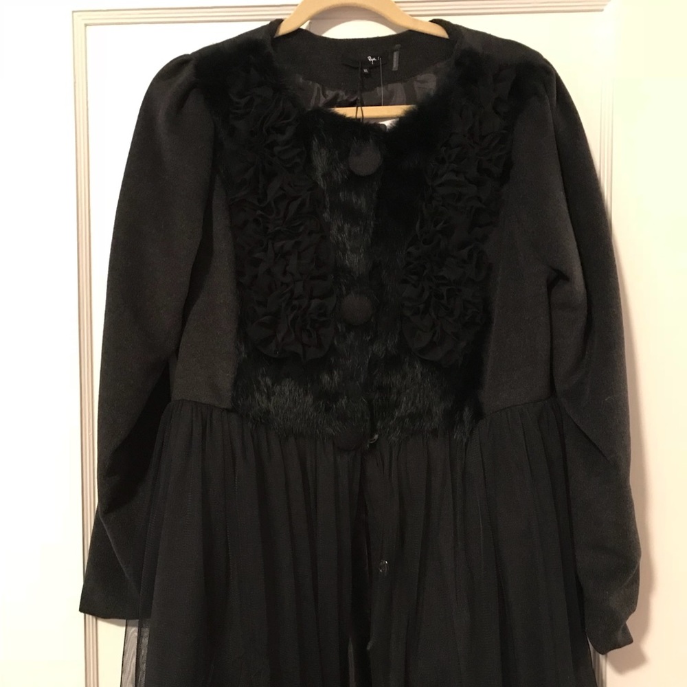 Ryu XL jacket with rabbit fur